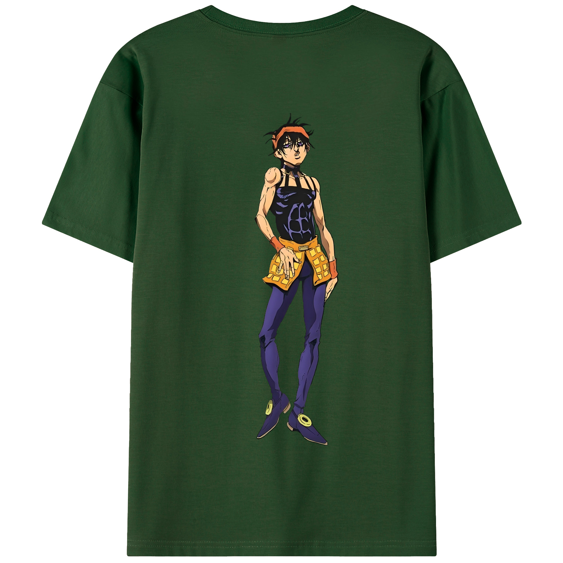 （画像用） ジョジョの奇妙な冒険 ナランチャ?ギルガ JoJo's Bizarre Adventure Narancia Ghirga 綿100％半袖Tシャツ（背面プリント）